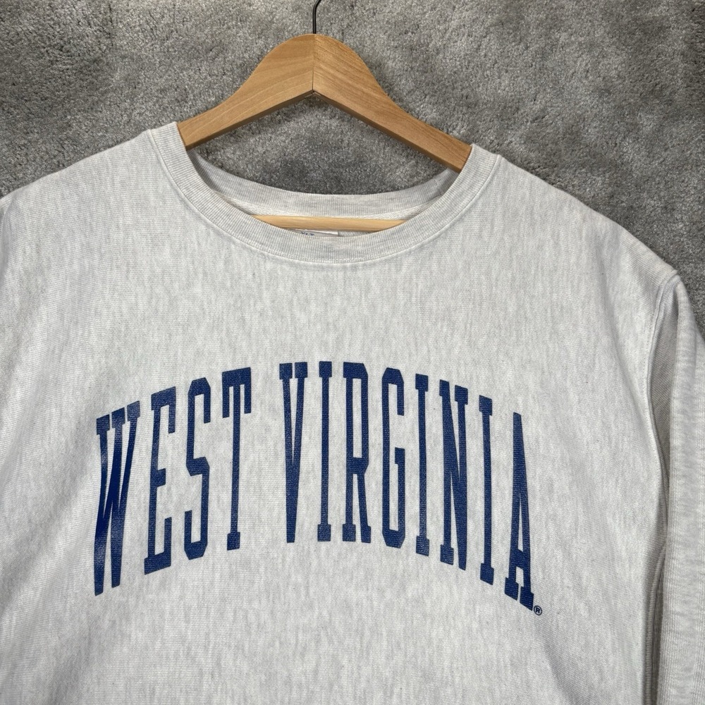 Vintage West Virginia Mountaineers Sweatshirt Men XLT‎ Champion Reverse Weave